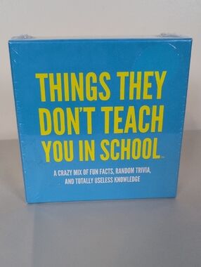 Things They Don't Teach You In School NIB Trivia Game